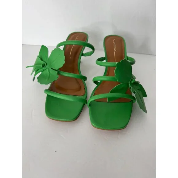 New Free People X INTENTIONALLY BLANK Iris Garden Heel in Green Size 40 US 9 - Picture 2 of 6